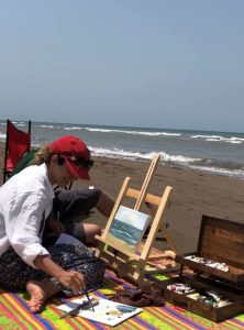 تابلو نقاشی رنگ روغن دریای کاسپین