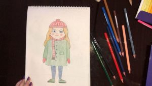 نقاشی دخترانه زیبا