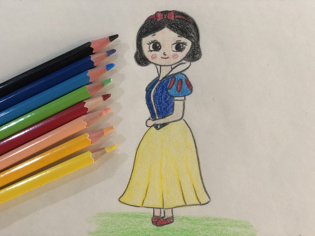 نقاشی سفید برفی ساده