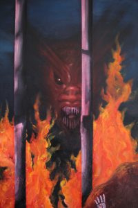 تابلو نقاشی رنگ روغن آدم و حوا