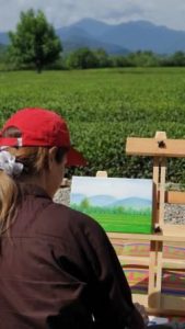 تابلو نقاشی رنگ روغن باغات فومن