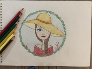 نقاشی دختر تابستونی