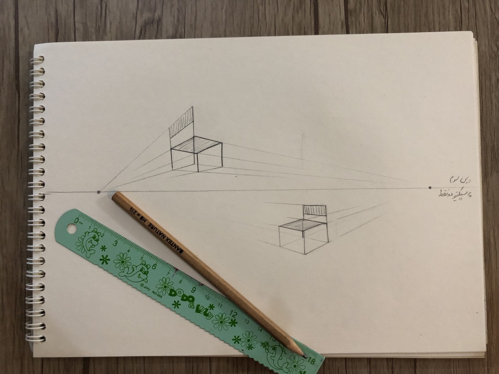 پرسپکتیو دو نقطه ای صندلی