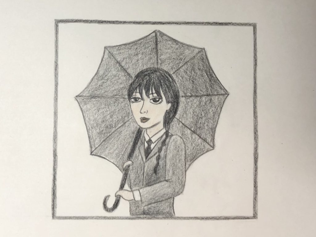 ونزدی آدامز با چتر