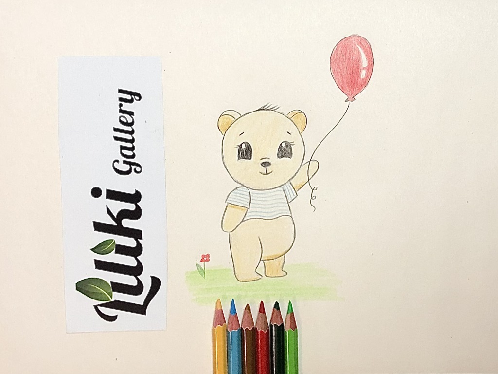 نقاشی خرس ساده