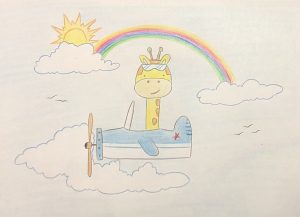 نقاشی زرافه آسان زیبا