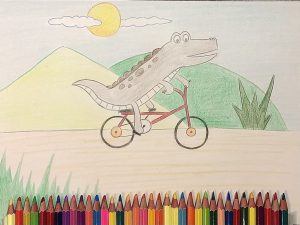 آموزش نقاشی تمساح کودکانه