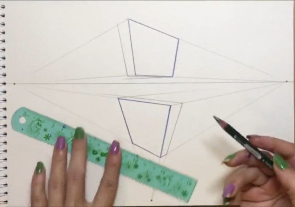 شروع آموزش پرسپکتیو سه نقطه کتابخانه