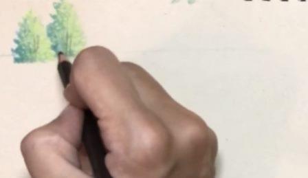 آموزش نقاشی درخت حرفه ای با مداد رنگی: کشیدن شاخه ها