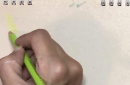 آموزش نقاشی درخت حرفه ای با مداد رنگی: لایه سبز روشن