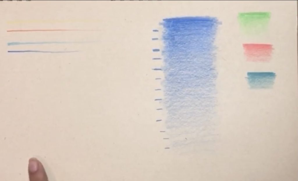 تمرین سوم نقاشی با مداد رنگی