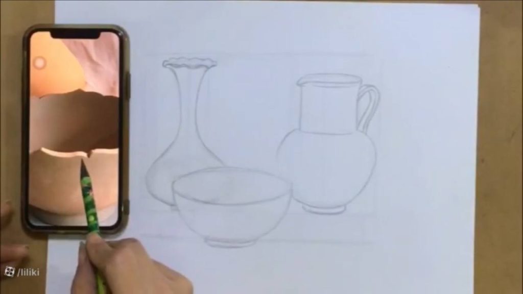 نقاشی کوزه و لیوان طراحی کوزه سفالی با مداد آسان آموزش آنلاین
