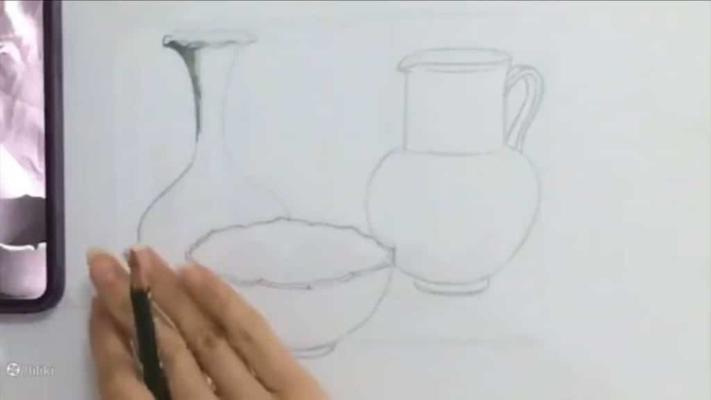 نقاشی کوزه و لیوان طراحی کوزه سفالی با مداد آسان آموزش آنلاین