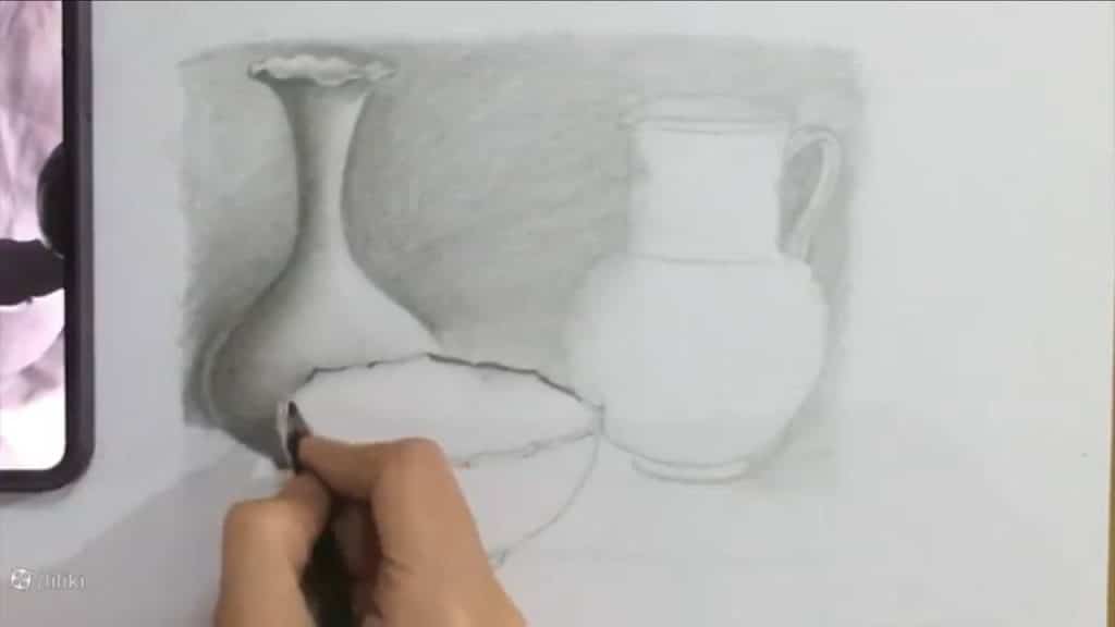 نقاشی کوزه و لیوان طراحی کوزه سفالی با مداد آسان آموزش آنلاین