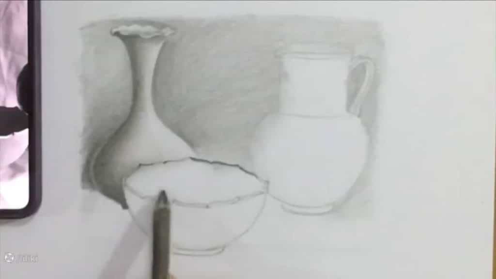 نقاشی کوزه و لیوان طراحی کوزه سفالی با مداد آسان آموزش آنلاین
