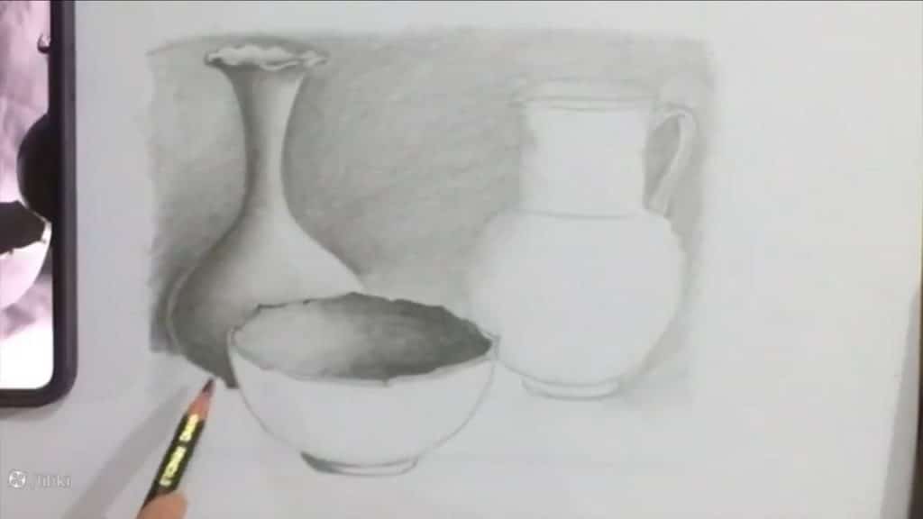 نقاشی کوزه و لیوان طراحی کوزه سفالی با مداد آسان آموزش آنلاین