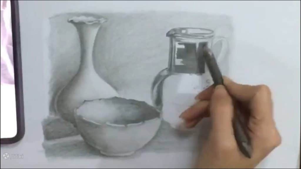 نقاشی کوزه و لیوان طراحی کوزه سفالی با مداد آسان آموزش آنلاین