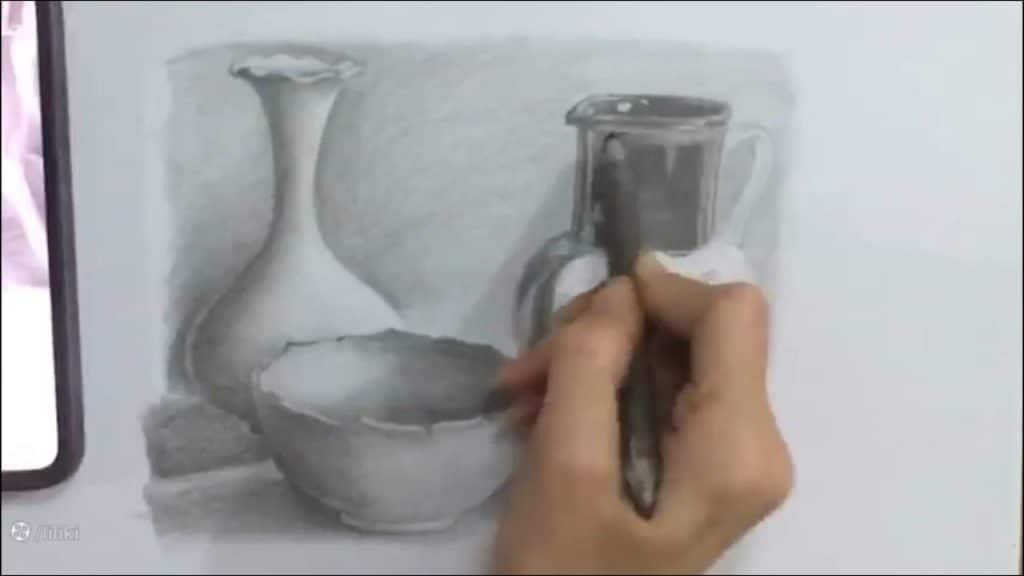 نقاشی کوزه و لیوان طراحی کوزه سفالی با مداد آسان آموزش آنلاین