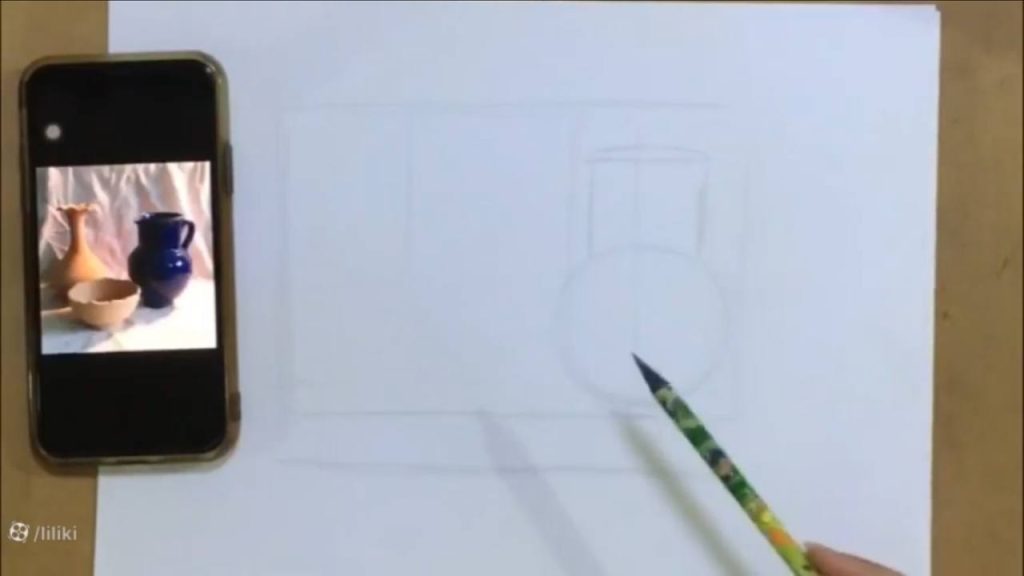 نقاشی کوزه و لیوان طراحی کوزه سفالی با مداد آسان آموزش آنلاین