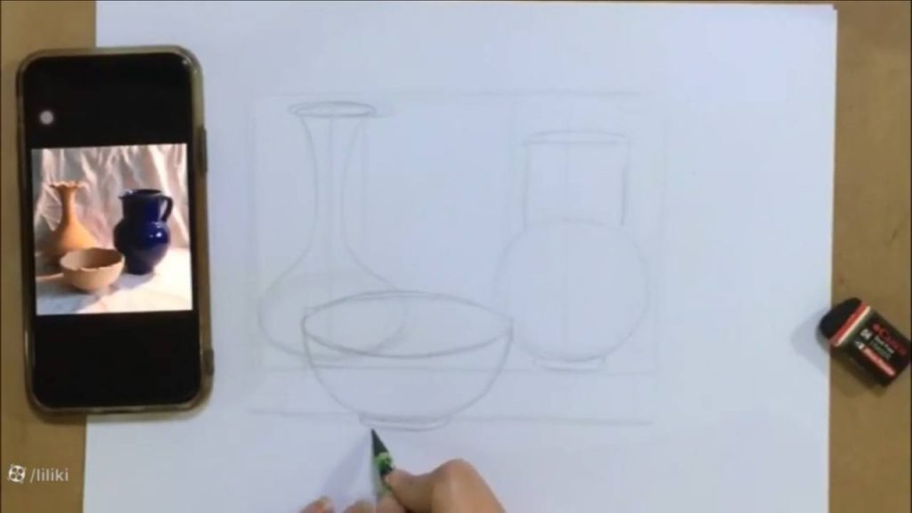 نقاشی کوزه و لیوان طراحی کوزه سفالی با مداد آسان آموزش آنلاین