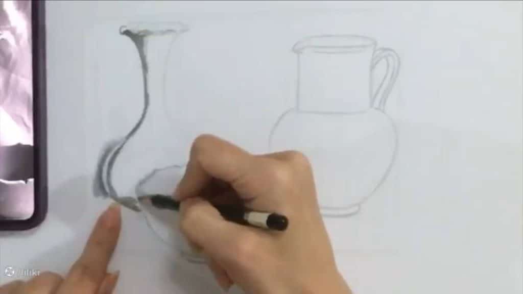 نقاشی کوزه و لیوان طراحی کوزه سفالی با مداد آسان آموزش آنلاین