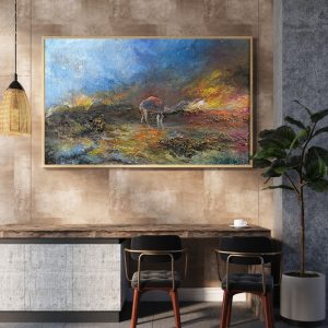 تابلو نقاشی رنگ روغن بیابان گرد