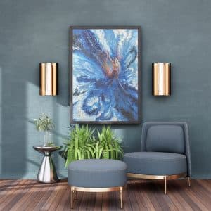 تابلو نقاشی رنگ روغن آب و آتش