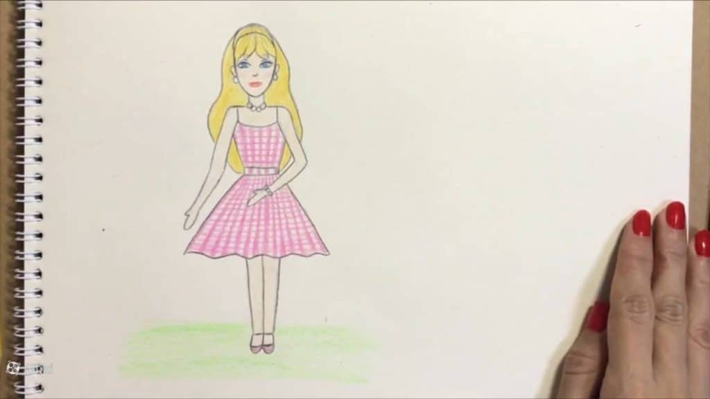 آموزش نقاشی دخترانه با مداد رنگی