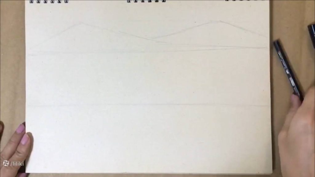 نقاشی طبیعت با مداد رنگی برای بزرگسالان