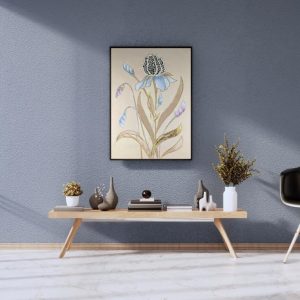 تابلو نقاشی مدرن آینه کاری گل کار دست