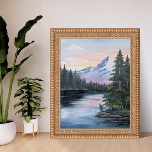 تابلو نقاشی رنگ روغن منظره کوه