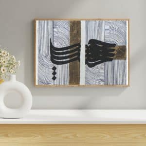 تابلو نقاشی خط کار دست حب