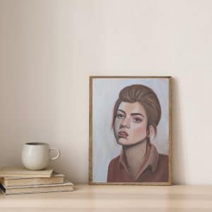 تابلو نقاشی رنگ روغن دختر