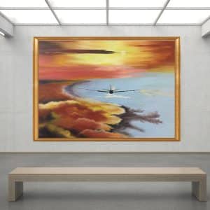 تابلو نقاشی رنگ روغن مهاجرت