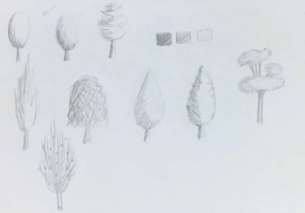 طراحی 8 مدل درخت ساده و آسان