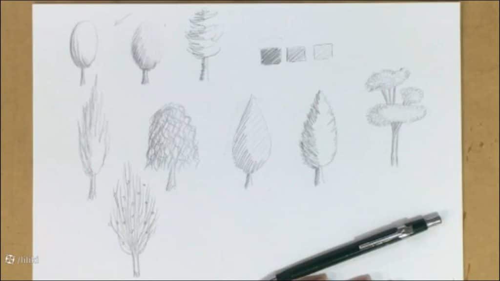 طراحی 8 مدل درخت ساده و آسان