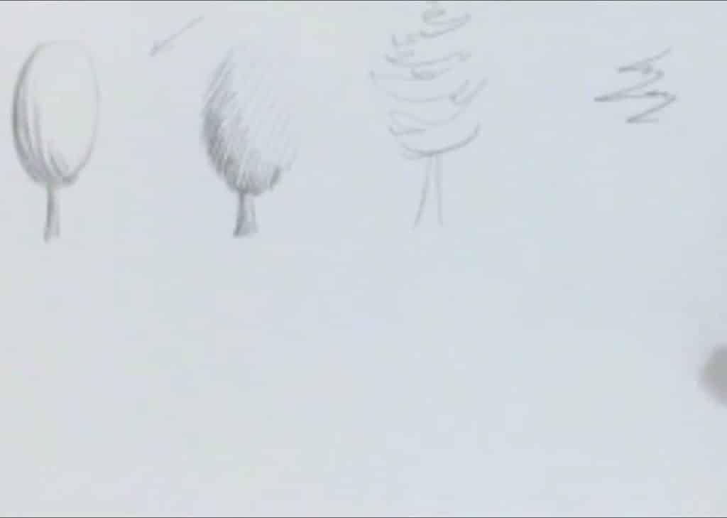 طراحی درخت کاج ساده