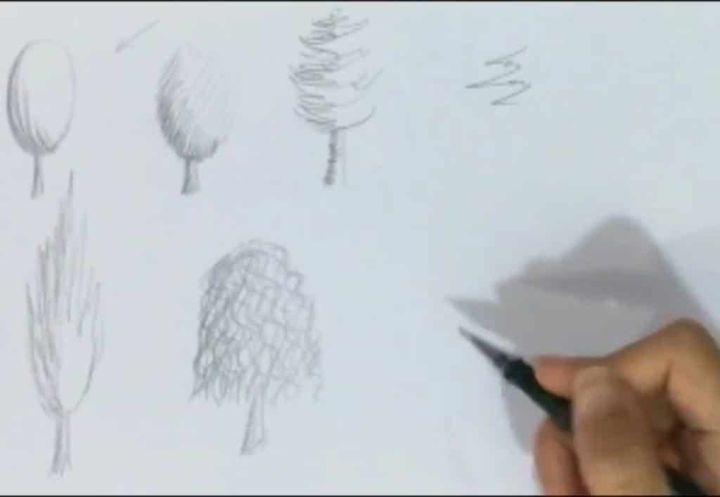 طراحی درخت بید آسان