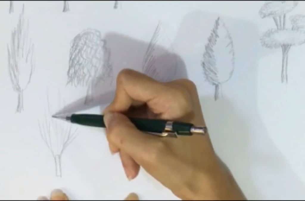 طراحی مدل درخت ساده بی برگ