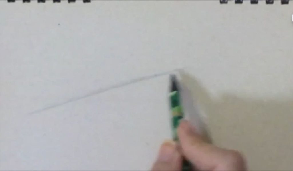 شروع طراحی خطوط اصلی چشم در آموزش نقاشی چشم