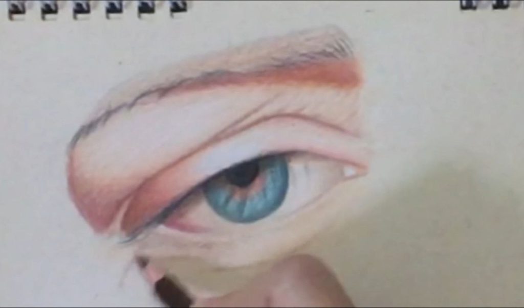 آموزش نقاشی حرفه ای چشم و شروع کار روی زیر چشم