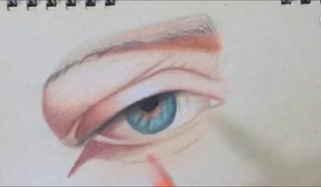 لایه بندی تیرگی زیر چشم آموزش نقاشی حرفه ای چشم