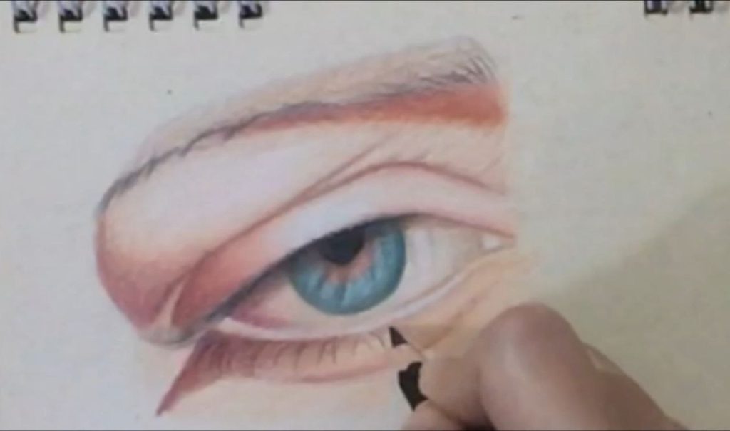 تکنیک کشیدن مژه ها در آموزش نقاشی حرفه ای چشم