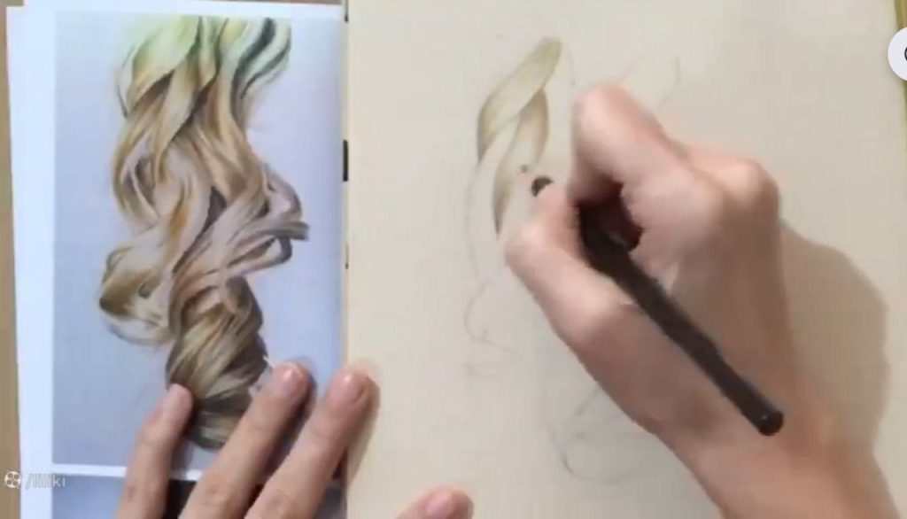 رعایت جهت و کنتراست در مو کشیدن