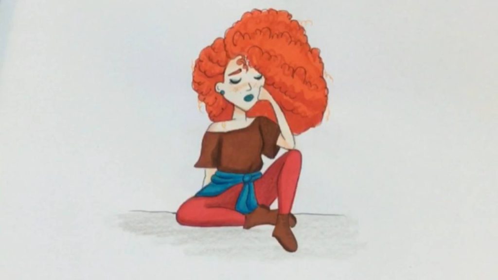 آموزش نقاشی دخترانه ساده و رنگی | آموزش گامبهگام با مداد رنگی