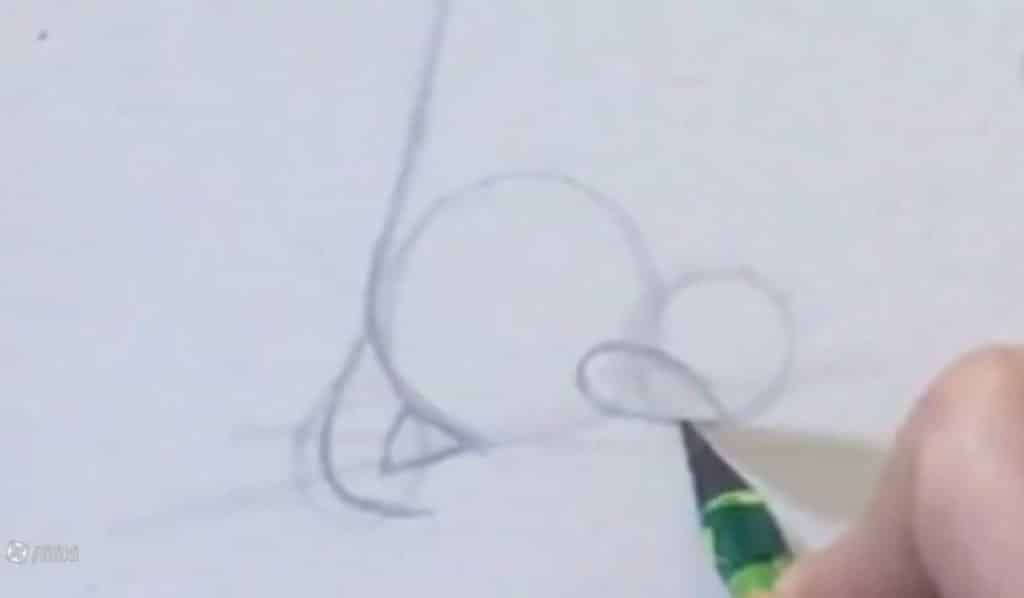 نقاشی بینی با مداد رنگی