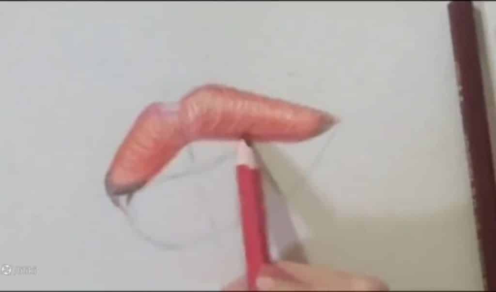 ایجاد بافت طبیعی در آموزش طراحی لب