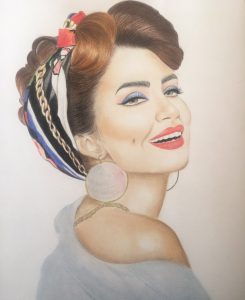 سفارش نقاشی چهره با مداد رنگی