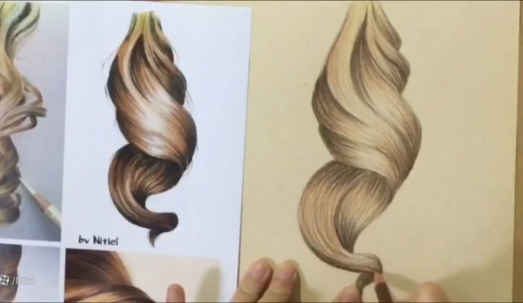 نقاشی مو با مداد رنگی
کار با رنگهای مختلف و کنترل فشار دست در نقاشی مو با مداد رنگی