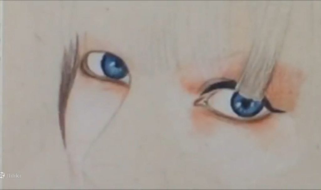 تکمیل چشمها و رفتن به بینی در نقاشی چهره تیلور سوئیفت